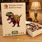 Prismatic T-Rex Wooden Puzzle – packaged wooden puzzle gift box