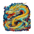 Golden Eastern Dragon Wooden Puzzle