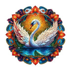 Mandala Swan Wooden Puzzle
