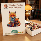 Fox and Kit Wooden Puzzle – packaged wooden puzzle gift box