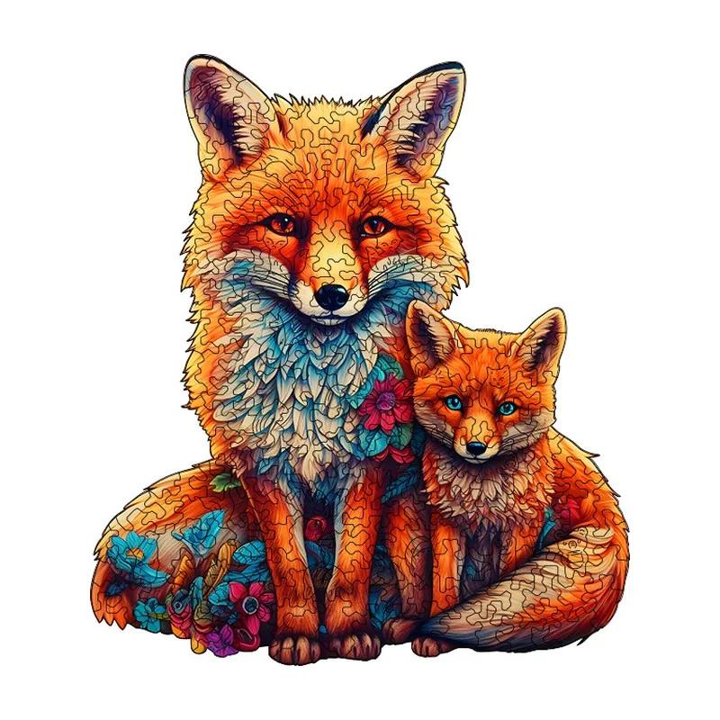 Fox and Kit Wooden Puzzle