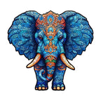 Mandala Elephant Wooden Puzzle