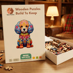 Floral Poodle Wooden Puzzle – packaged wooden puzzle gift box