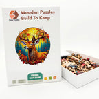 Autumn Stag Wooden Puzzle – packaged wooden puzzle gift box