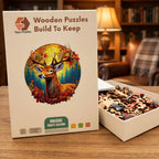 Autumn Stag Wooden Puzzle – packaged wooden puzzle gift box