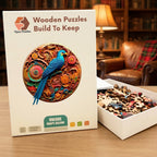 Carved Medallion Macaw Wooden Puzzle – packaged wooden puzzle gift box