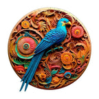Carved Medallion Macaw Wooden Puzzle