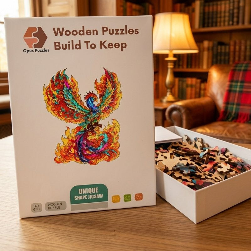 Rising Phoenix Wooden Puzzle – packaged wooden puzzle gift box