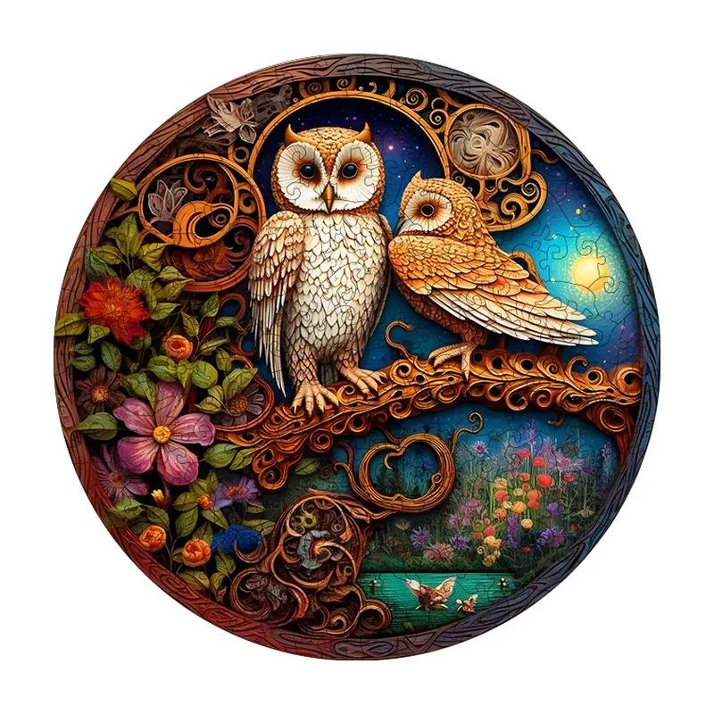 Moonlit Owls Wooden Puzzle