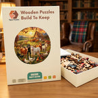 Sunset Farmyard Wooden Puzzle – packaged wooden puzzle gift box