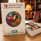 Hummingbird Medallion Wooden Puzzle – packaged wooden puzzle gift box