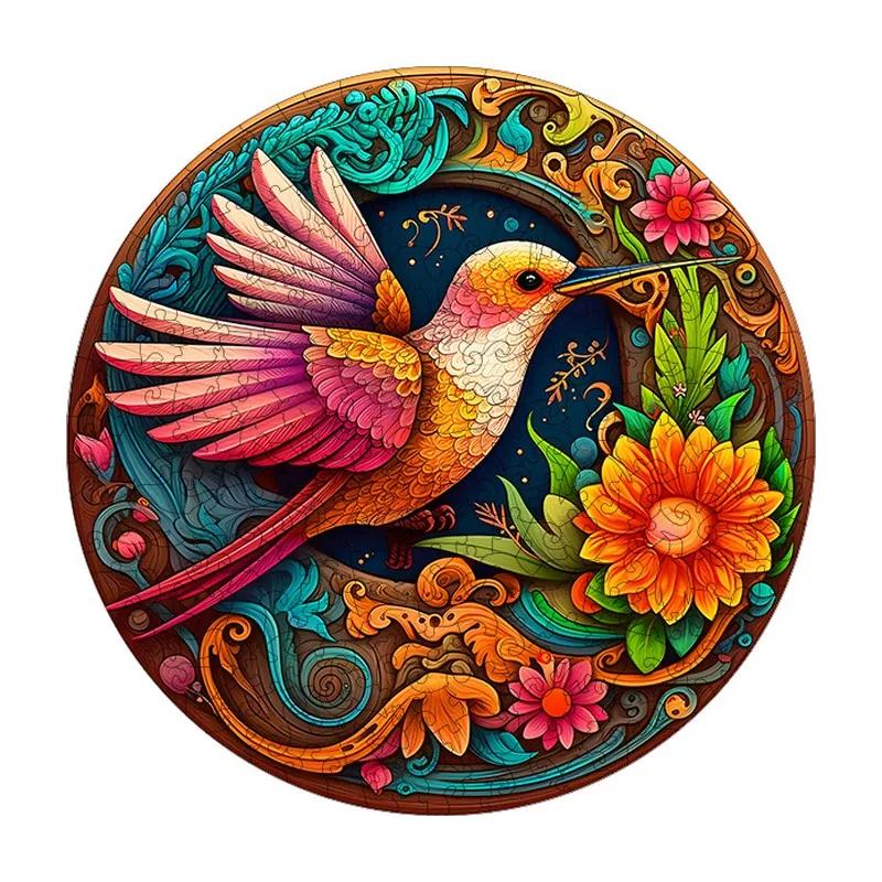 Hummingbird Medallion Wooden Puzzle