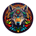 Tribal Wolf Mandala Wooden Puzzle
