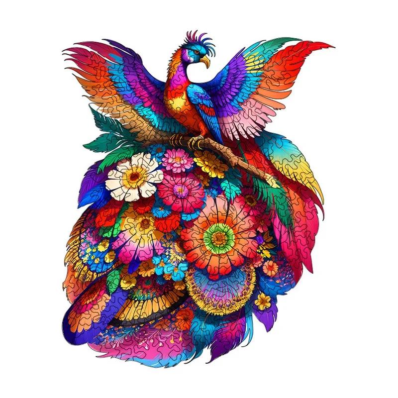 Flower Phoenix Wooden Puzzle