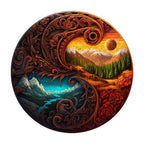 Mountain Yin Yang Wooden Puzzle