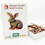 Rainbow Rabbit Wooden Puzzle – packaged wooden puzzle gift box