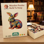 Rainbow Rabbit Wooden Puzzle – packaged wooden puzzle gift box