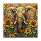 Sunflower Elephant round wooden puzzle