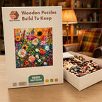Wildflower Burst Wooden Puzzle – packaged wooden puzzle gift box