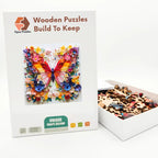 Paper Flower Butterfly Wooden Puzzle – packaged wooden puzzle gift box