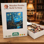 Starry Wizard Castle Wooden Puzzle – packaged wooden puzzle gift box