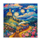Storybook Castle Train round wooden puzzle
