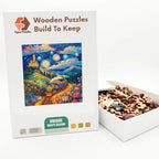 Storybook Castle Train Wooden Puzzle – packaged wooden puzzle gift box