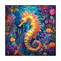 Coral Reef Seahorse round wooden puzzle