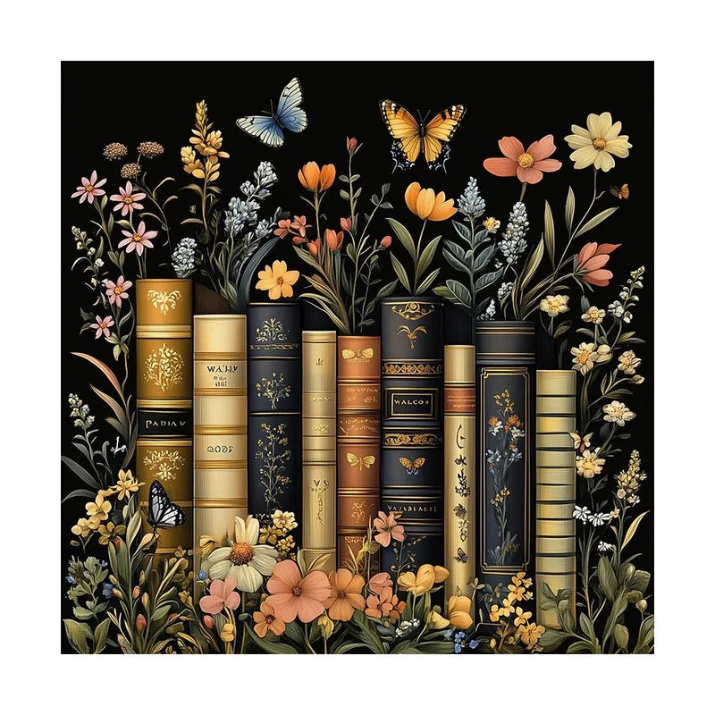 Book Garden Bouquet round wooden puzzle