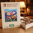 Paper Flower Field Wooden Puzzle – packaged wooden puzzle gift box