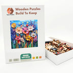 Paper Flower Field Wooden Puzzle – packaged wooden puzzle gift box