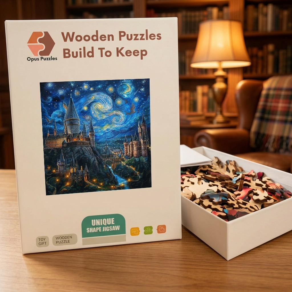 Wizard Castle Night Wooden Puzzle – packaged wooden puzzle gift box