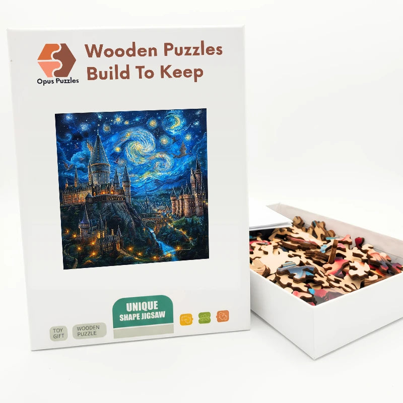Wizard Castle Night Wooden Puzzle – packaged wooden puzzle gift box
