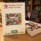 Route 66 Roadside Wooden Puzzle – packaged wooden puzzle gift box