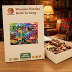 Cosmic Bowling Alley Wooden Puzzle – packaged wooden puzzle gift box