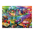 Cosmic Bowling Alley round wooden puzzle