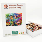 Cosmic Bowling Alley Wooden Puzzle – packaged wooden puzzle gift box