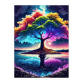 Tree Of Life Reflection round wooden puzzle