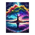 Tree Of Life Reflection round wooden puzzle