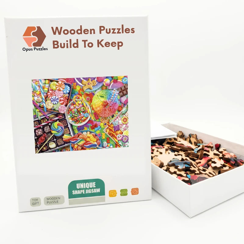 Candy Shop Spread Wooden Puzzle – packaged wooden puzzle gift box