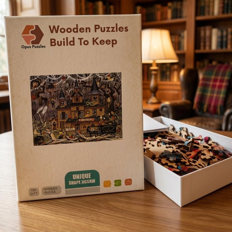 Sweetheart Haunted Hotel Wooden Puzzle – packaged wooden puzzle gift box