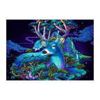 Forest Spirit Stag round wooden puzzle