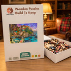 Amalfi Cliff Cafe Wooden Puzzle – packaged wooden puzzle gift box