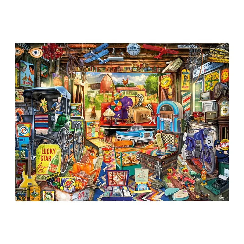Vintage Garage Finds round wooden puzzle