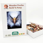 Bald Eagle Stare Wooden Puzzle – packaged wooden puzzle gift box