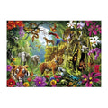 Hidden Tiger Temple round wooden puzzle