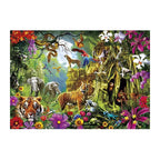 Hidden Tiger Temple round wooden puzzle