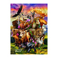 Brave Animal Kingdom round wooden puzzle