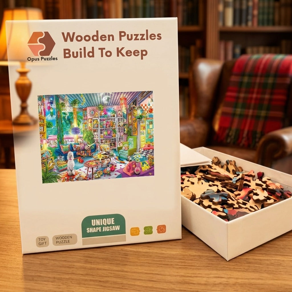 Maximalist Doll Room Wooden Puzzle – packaged wooden puzzle gift box