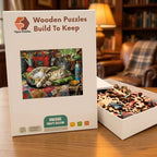 Garden Shed Catnap Wooden Puzzle – packaged wooden puzzle gift box